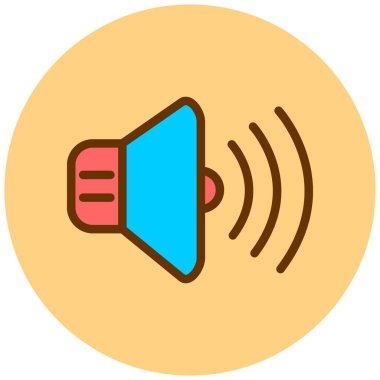 Ses. Web simgesi basit illüstrasyon