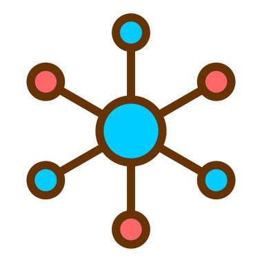 Molekül simgesi vektör illüstrasyonu