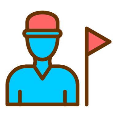 Golf oyuncusu. Web simgesi