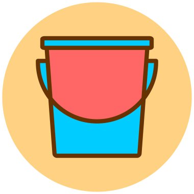 Kova. Web simgesi basit illüstrasyon