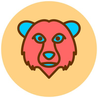 Yüz vektör simgesi ayı