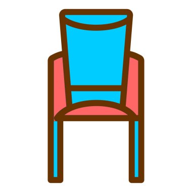 Sandalye. Web simgesi basit illüstrasyon