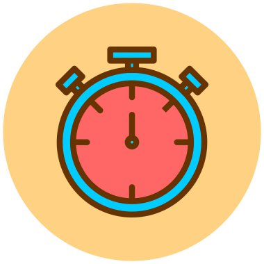 Kronometre Web simgesi basit illüstrasyon