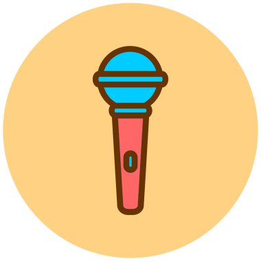 Mikrofon. Web simgesi basit tasarım