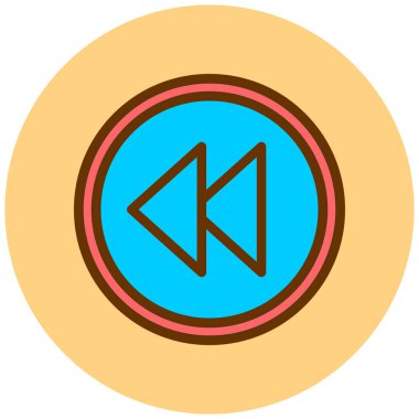 Hızlı ileri sarma simgesinin vektör illüstrasyonu