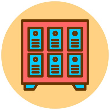 Çekmeceler. Web simgesi basit illüstrasyon