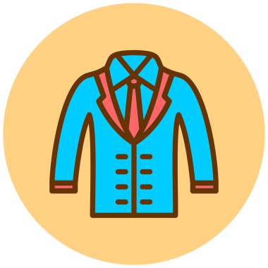 Ceket. Web simgesi basit illüstrasyon