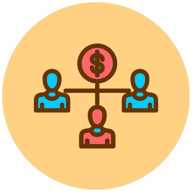 iş yönetimi düz vektör simgesi