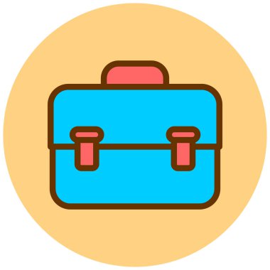 Çanta. Web simgesi basit illüstrasyon