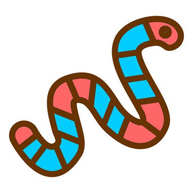 Bir yılan simgesinin vektör illüstrasyonu