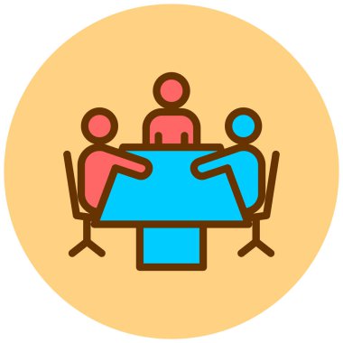 Takım. Web simgesi basit illüstrasyon