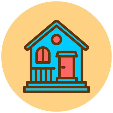 Ev. Web simgesi basit illüstrasyon