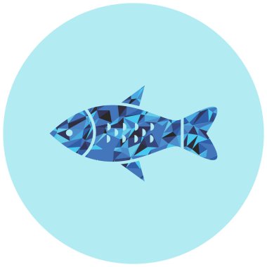 Balık. Web simgesi basit illüstrasyon