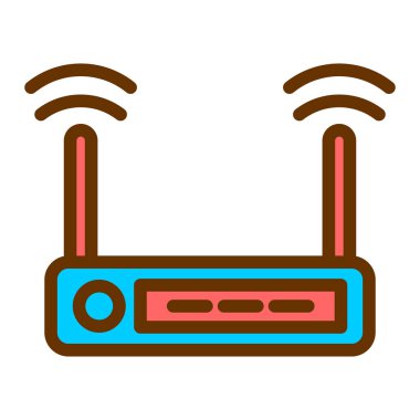 router simgesi vektör illüstrasyonu