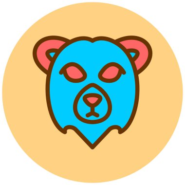 Düz vektör simge ayı