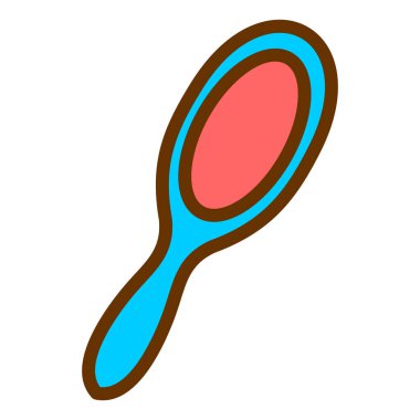 tarak simgesi. Beyaz arkaplanda ayna vektör çizimi çizimi