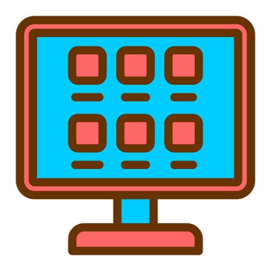 lcd. Web simgesi basit illüstrasyon