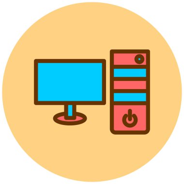 Bilgisayar. Web simgesi basit illüstrasyon