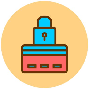 Kilit. Web simgesi basit illüstrasyon