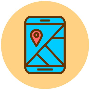 Cep telefonu. Web simgesi basit illüstrasyon