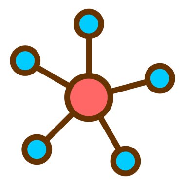 Molekül. Web simgesi basit illüstrasyon
