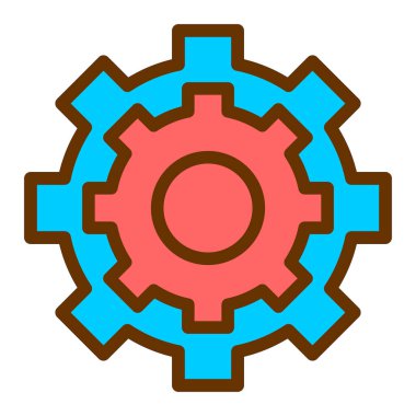 Teçhizat Web simgesi basit illüstrasyon