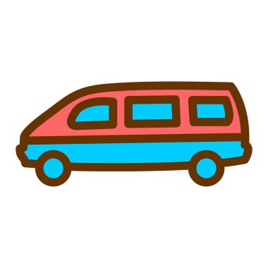 Otobüs. Web simgesi basit illüstrasyon