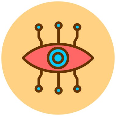 Robot göz. Web simgesi basit illüstrasyon