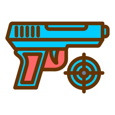 silah simgesi vektör illüstrasyonu