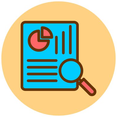 Analizler. Web simgesi basit illüstrasyon