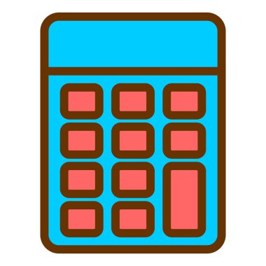 Hesap makinesi. Web simgesi basit illüstrasyon