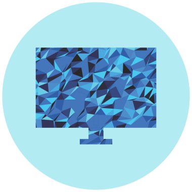 bilgisayar ekranı simgesi, vektör illüstrasyonu basit tasarım