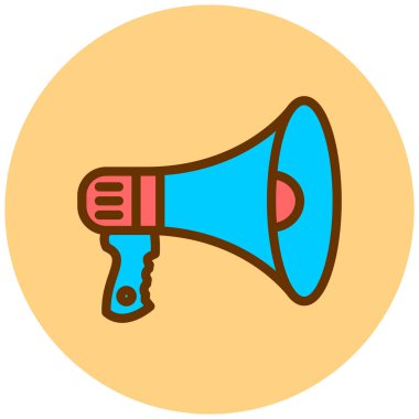 Megafon. Web simgesi basit illüstrasyon