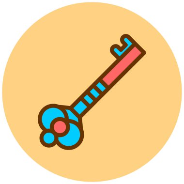 Anahtar. Web simgesi basit illüstrasyon