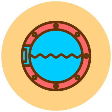 Bir çember simgesinin vektör illüstrasyonu