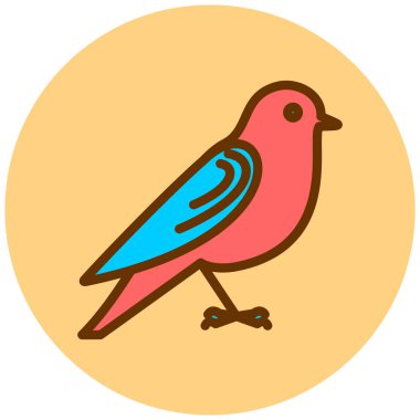 Kuş. Web simgesi basit illüstrasyon