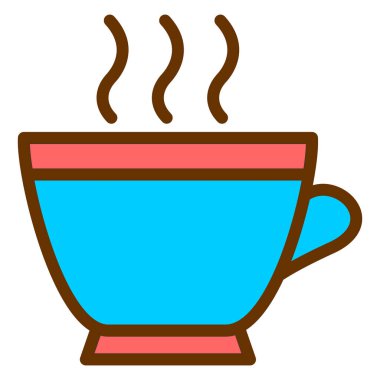 Çay. Web simgesi basit illüstrasyon