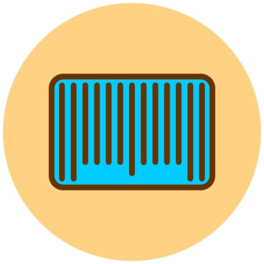 Barkod. Web simgesi basit illüstrasyon