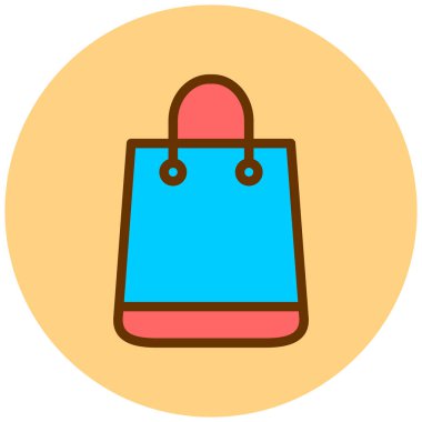 Alışveriş çantası. Basit resimleme