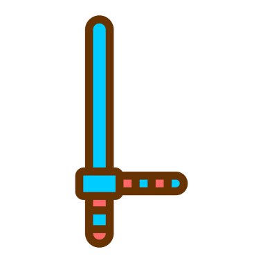 beysbol yarasa simgesi vektör illüstrasyonu