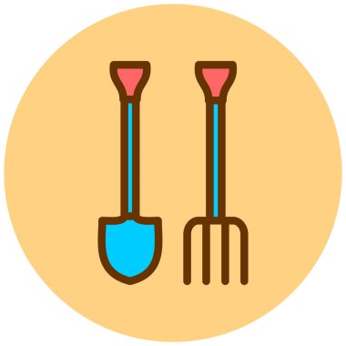 Kürek simgesinin vektör illüstrasyonu