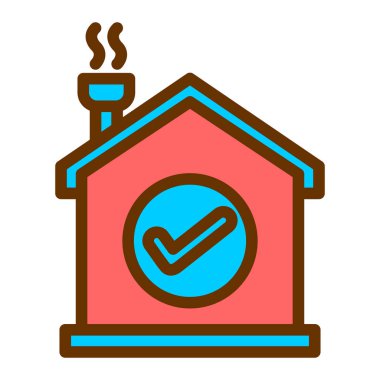 ev vektörü ince çizgi simgesi