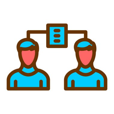 İş insanları simgesinin vektör illüstrasyonu