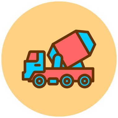 Kamyon. Web simgesi basit illüstrasyon