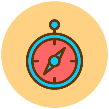 Pusula. Web simgesi basit illüstrasyon