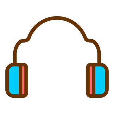 Kulaklık. Web simgesi basit illüstrasyon