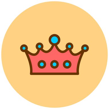 Taç. Web simgesi basit illüstrasyon