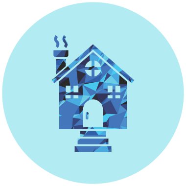 Bir ev simgesinin vektör illüstrasyonu