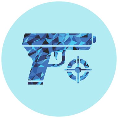 silah simgesi, vektör illüstrasyonu basit tasarım