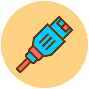 Kablolu yayın. Web simgesi basit illüstrasyon